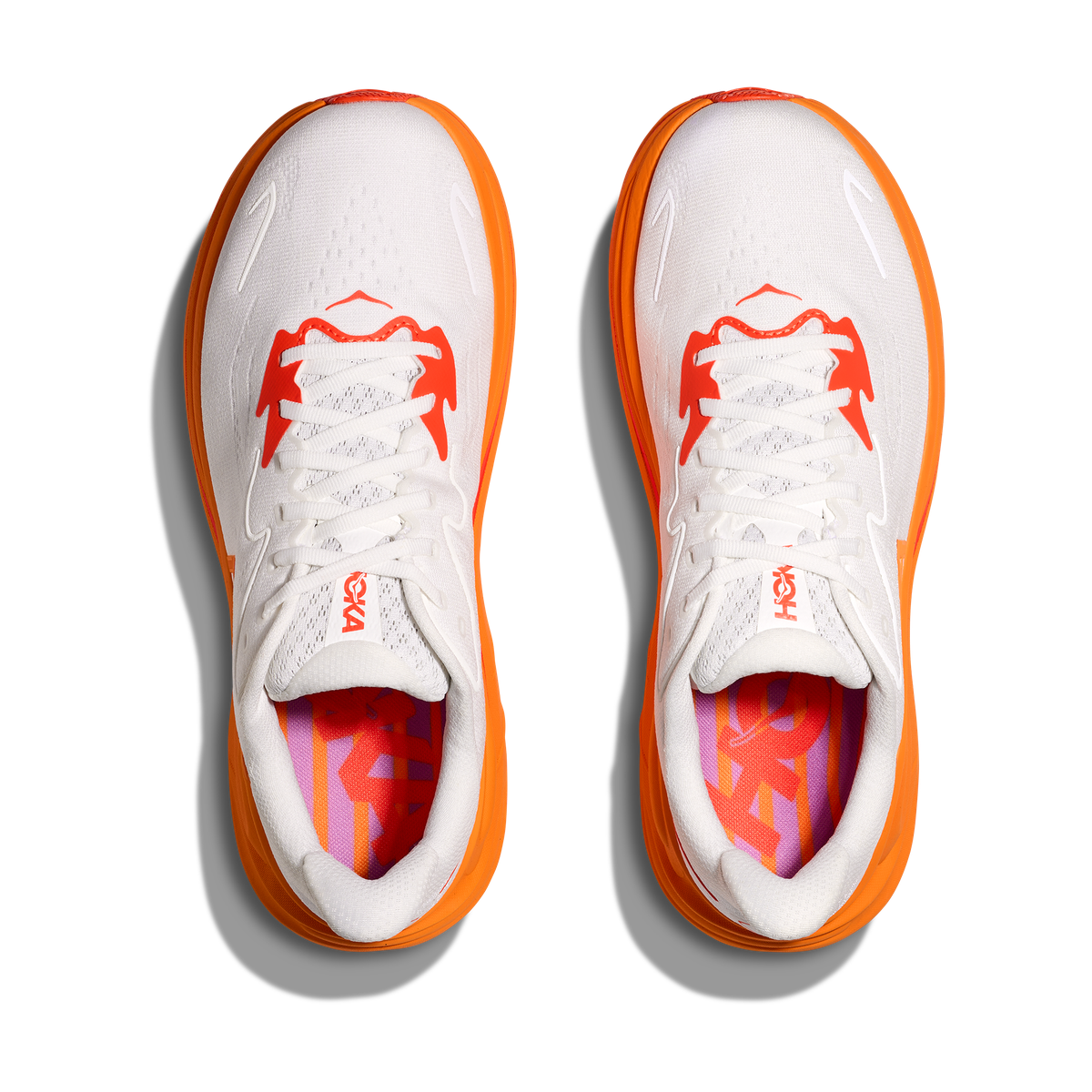 HOKA Clifton 10 White-Orange Sneaker