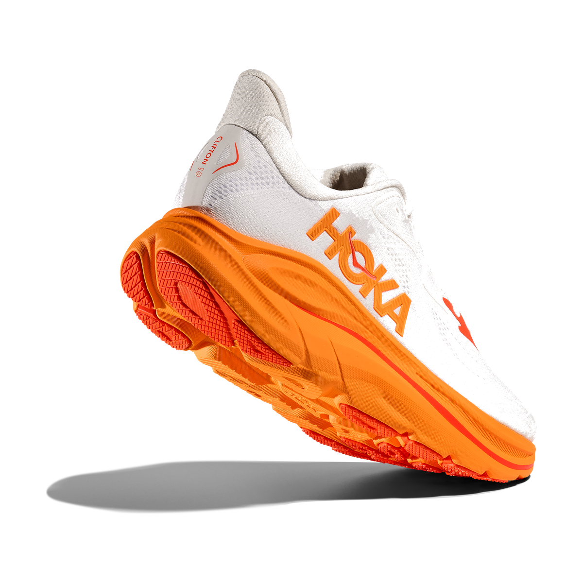 HOKA Clifton 10 White-Orange Sneaker