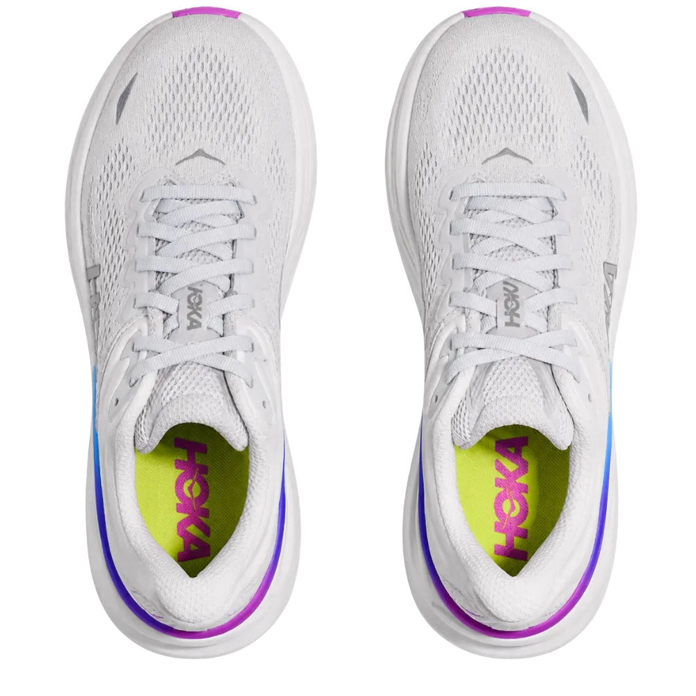 HOKA Bondi 9 Cosmic Grey White Sneaker