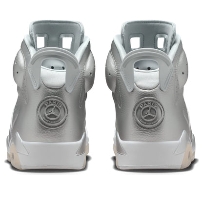 Jordan 6 Retro PSG Metallic Silver (2026) – detail view