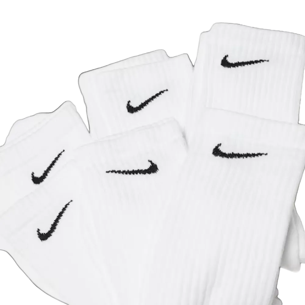 Nike Everyday Cushioned Training Crew Socks Men’s White 6-Pack