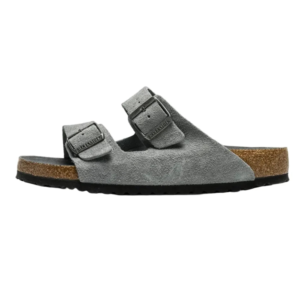 Birkenstock Arizona Soft Footbed Basalt Gray Suede Sandal