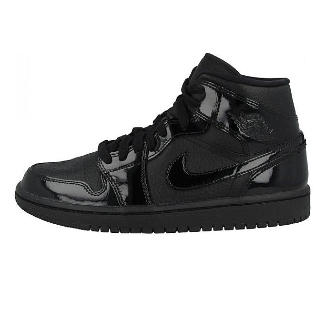 Jordan 1 Mid Patent Triple Black Women's